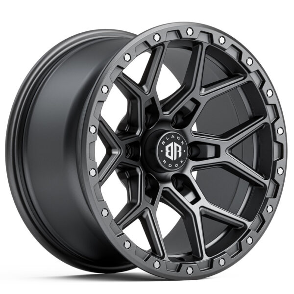 BLACK ROCK VIPDER SATIN GREY 4X4 RIMS FOR OFF-ROAD TRUCK SUV 4WD 17 INCH