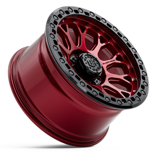 BLACK ROCK SPIDER ILLUSION RED BLACK RING 4X4 RIMS FOR OFF-ROAD TRUCK SUV 4WD 17 INCH 18 INCH
