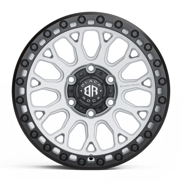 BLACK ROCK SPIDER SATIN WHITE BLACK RING 4X4 RIMS FOR OFF-ROAD TRUCK SUV 4WD 17 INCH 18 INCH
