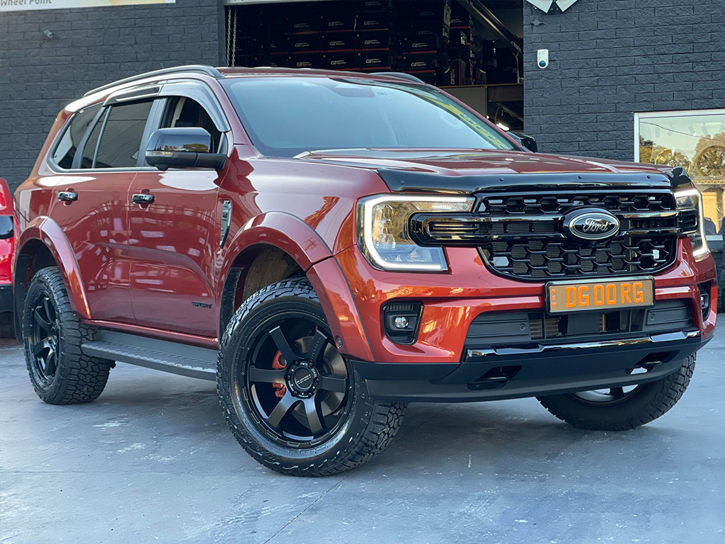 Ford Everest | Black Rock Grip Satin Black Wheels