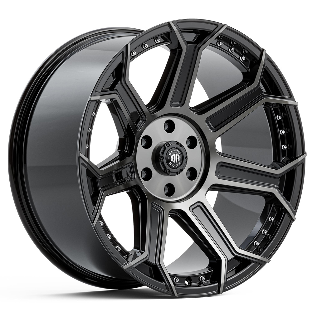 BLACK ROCK HAVOK GLOSS BLACK TINTED 4X4 RIMS FOR OFF-ROAD TRUCK SUV 4WD