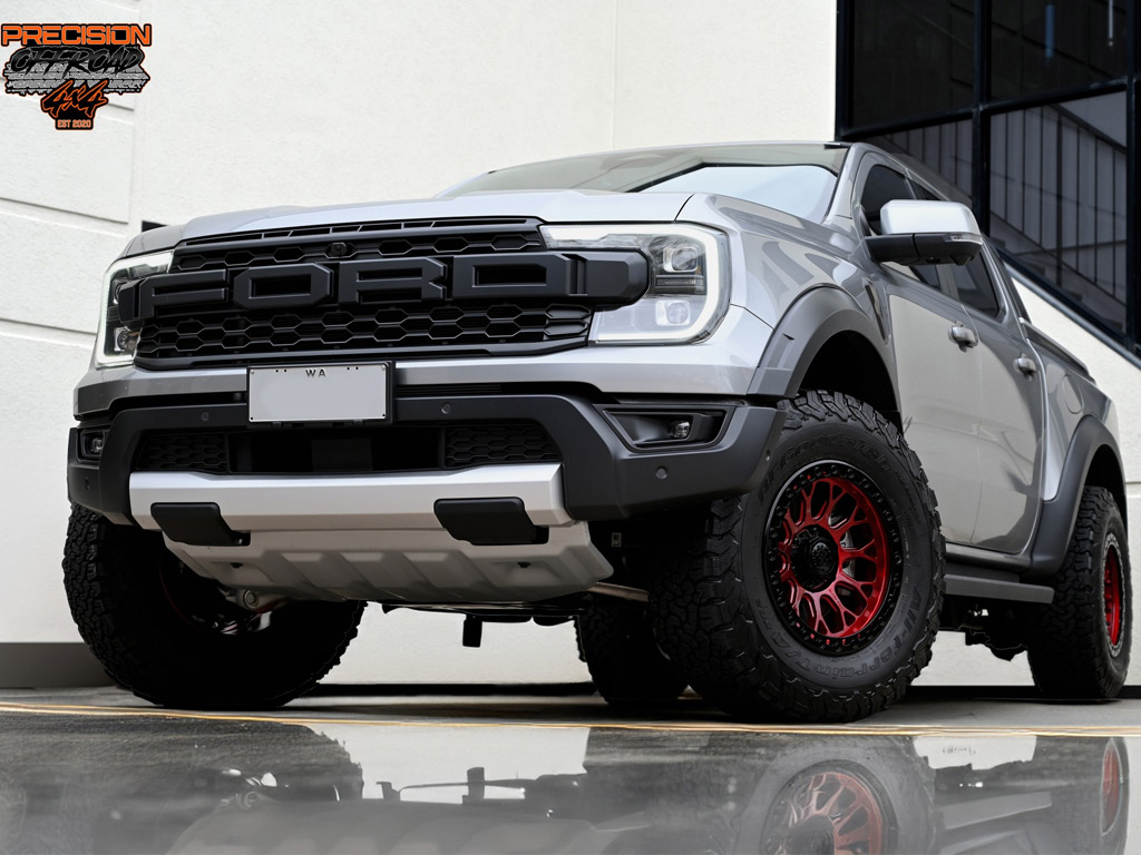 Ford Raptor | Black Rock Spider Illusion Red Black Ring Wheels
